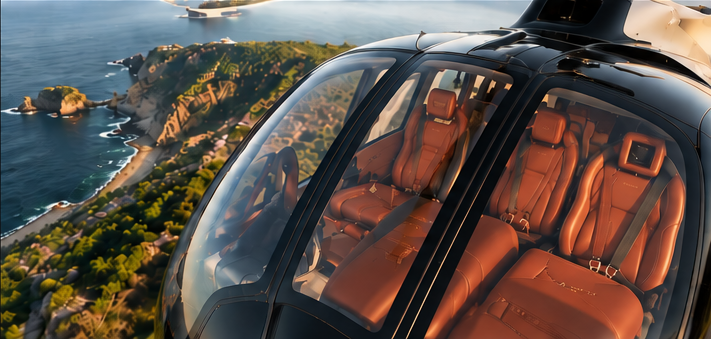 ACH130 cabin and panoramic coastal view